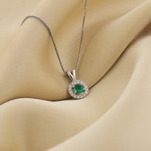 Cargar imagen en el visor de la galería, Dije Avel Redondo Oro Blanco