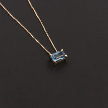 Cargar imagen en el visor de la galería, Gargantilla Noor con Topacio L. blue