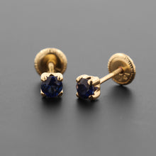 Cargar imagen en el visor de la galería, Topos zafiro redondos 3mm