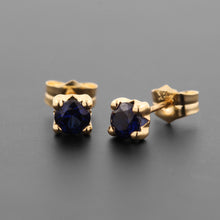 Cargar imagen en el visor de la galería, Topos zafiro redondos 4mm