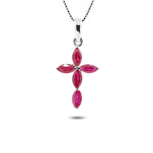 Cargar imagen en el visor de la galería, Dije Cruz de Rubí