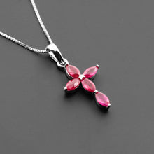 Cargar imagen en el visor de la galería, Dije Cruz de Rubí