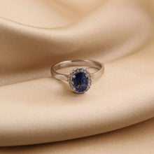 Cargar imagen en el visor de la galería, Anillo Mare con Zafiro Azul