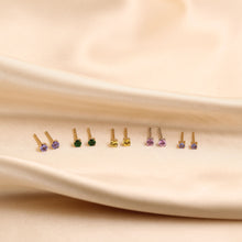 Cargar imagen en el visor de la galería, Topos Zaina 4mm Zafiro Rosado
