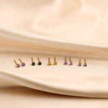 Cargar imagen en el visor de la galería, Topos Zaina 4mm Zafiro Amarillo