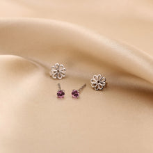 Cargar imagen en el visor de la galería, Topos Zaina 4mm Zafiro Rosado