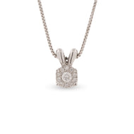 Dije Aural oro blanco 18k