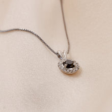 Cargar imagen en el visor de la galería, Dije Avel Diamante Negro Oro Blanco
