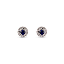 Cargar imagen en el visor de la galería, Aretes Avel con Zafiro Azul
