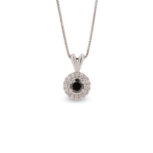 Cargar imagen en el visor de la galería, Dije Avel Diamante Negro Oro Blanco
