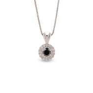 Dije Avel Diamante Negro Oro Blanco