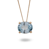 Dije Topacio Azul ovalado
