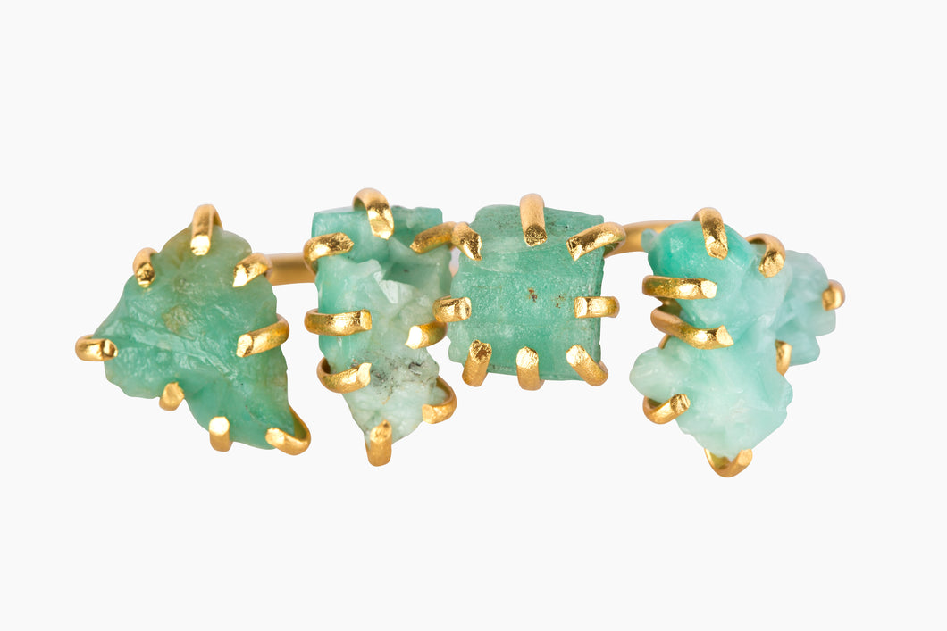 Anillo Alphabet  / Esmeralda