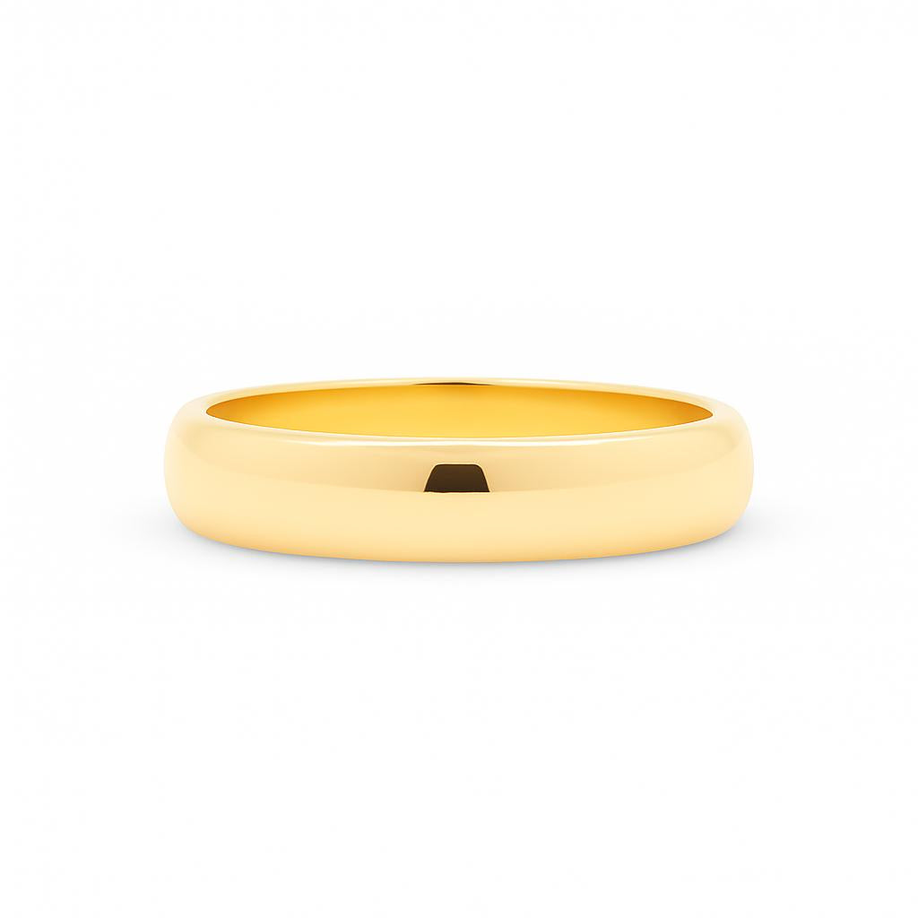 Argolla Media Caña Oro Amarillo 18K – 3.5 mm