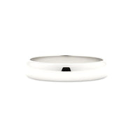 Argolla Media Caña Oro Blanco 18K – 3.5 mm