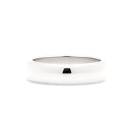 Argolla Media Caña Oro Blanco 18K – 5 mm