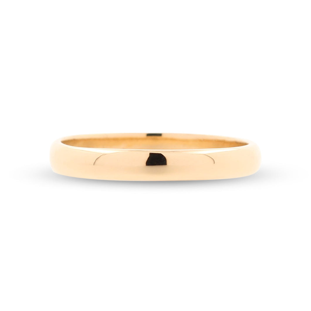 Argolla Media Caña Oro Amarillo 18K – 4 mm