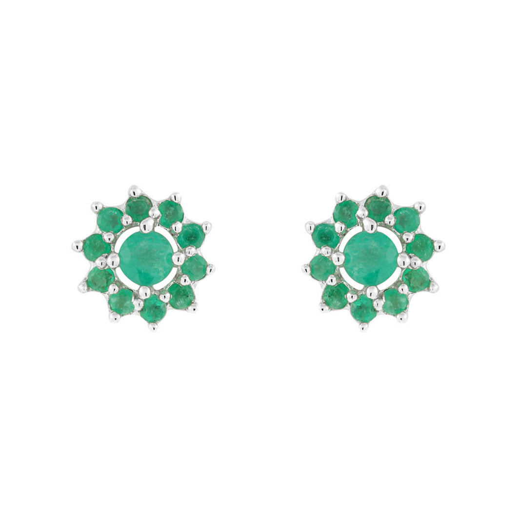 Aretes Girasol de Esmeralda