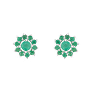 Aretes Girasol de Esmeralda