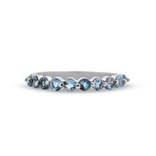 Cargar imagen en el visor de la galería, Anillo Banda de Topacio Swiss Blue
