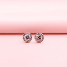 Cargar imagen en el visor de la galería, Aretes Halo Redondo con Circón

