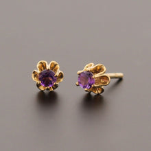 Cargar imagen en el visor de la galería, Aretes Flor de Amatista
