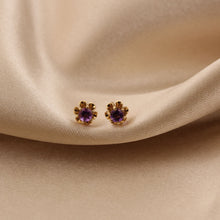 Cargar imagen en el visor de la galería, Aretes Flor de Amatista
