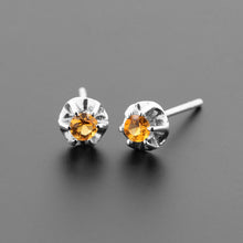 Cargar imagen en el visor de la galería, Aretes Flor de citrina
