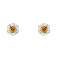 Aretes Flor de citrina