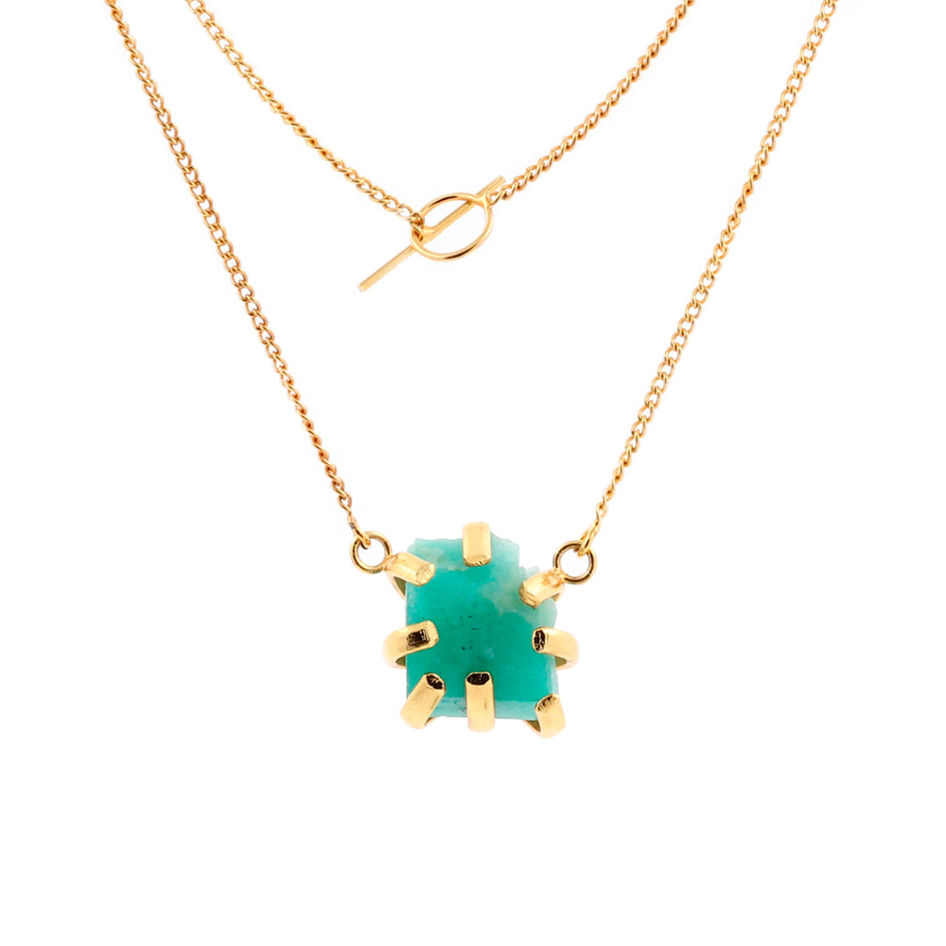 Collar Sahil con esmeralda GLD