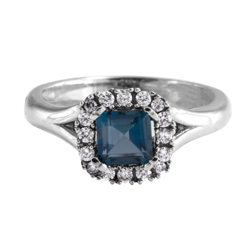 Anillo Cushion London Blue
