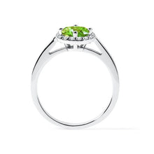 Cargar imagen en el visor de la galería, Luxury Halo Ring - Semi Preciosa
